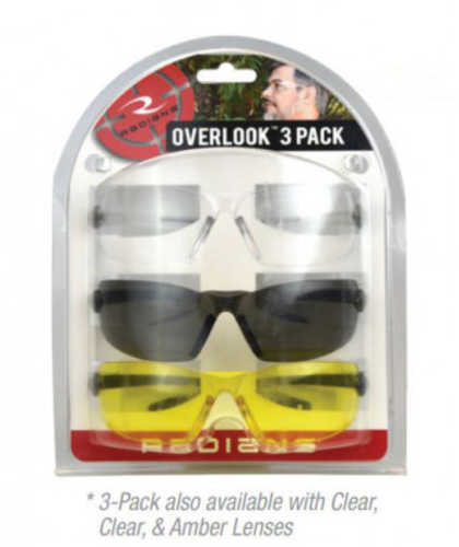 Radians Overlook 3 Pack Clear Smoke AMB Model: OV3124CS